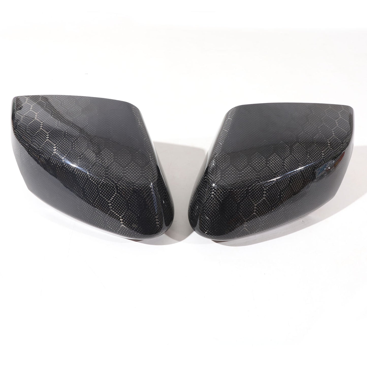 Honeycomb carbon fiber for Corvette C8 Stingary 2020 - 2023 rearview mirror covers.