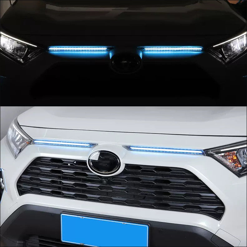 LED DRL Daytime Running Light Strip Hood Kit For 19-22 for Toyota RAV4 Accessories