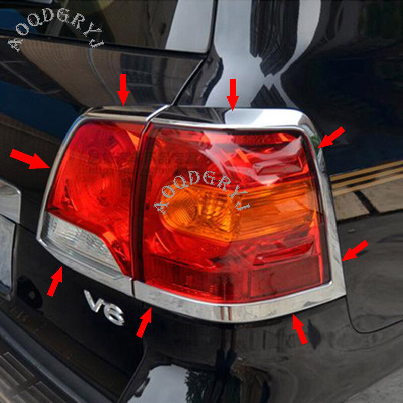 for Toyota for Land Cruiser 2012-2015 Chrome Rear Tail Light Lamp Molding Trim Cover