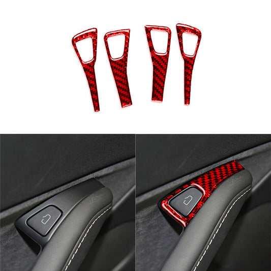 Red Carbon Fiber Passenger Dash Strips Cover for Lexus RC300 350 200T 2015-2020 v