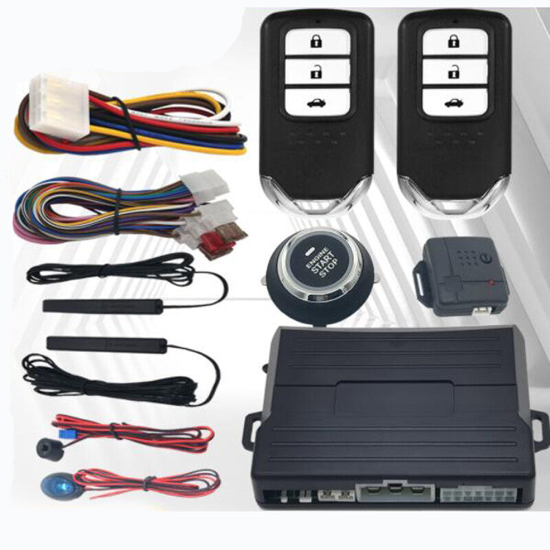 12V Car SUV Keyless Entry Alarm System with Push Button Remote Starter Stop v