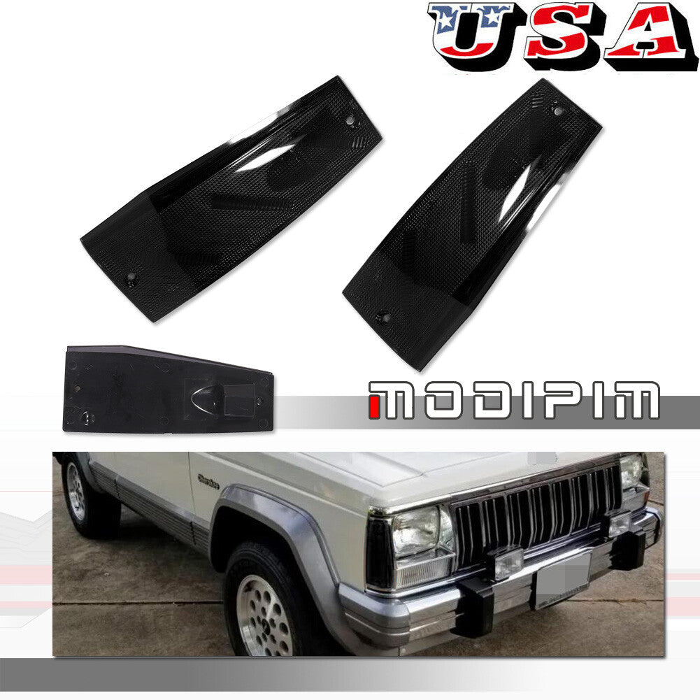 Smoked front marker light house for Jeep CHEROKEE WAGONEER from 1984 to 1996- v
