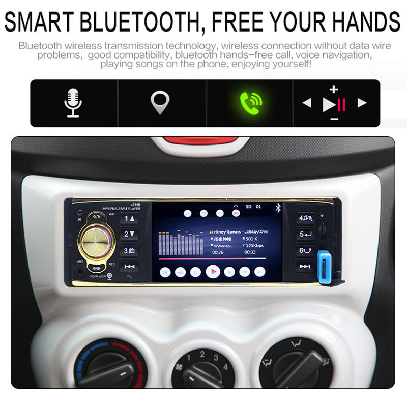 4.1-inch Car Digital Stereo Radio MP5 Player Bluetooth 1DIN SD USB FM Audio Charger n