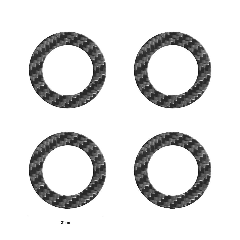 4-Piece Carbon Fiber Inner Door Lock Pin Cover Trim for Chrysler 200 Sedan
