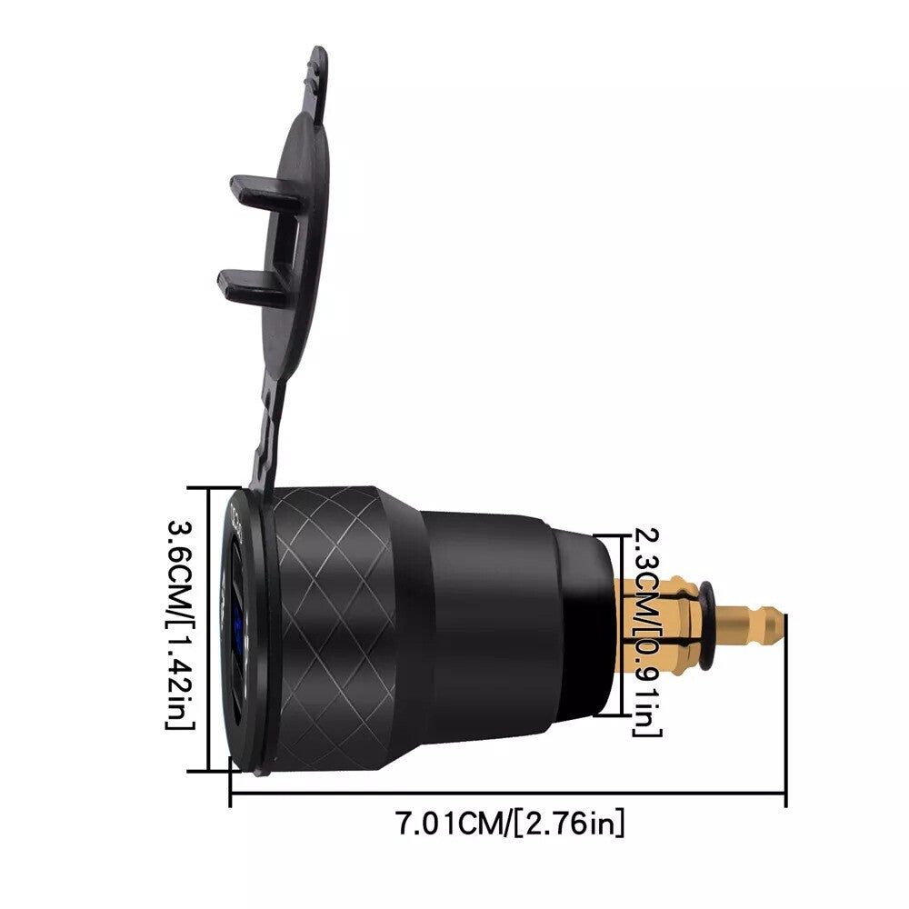 1pc Dual QC3.0 USB Charger DIN EU Plug Socket Replace For Motorcycle New n