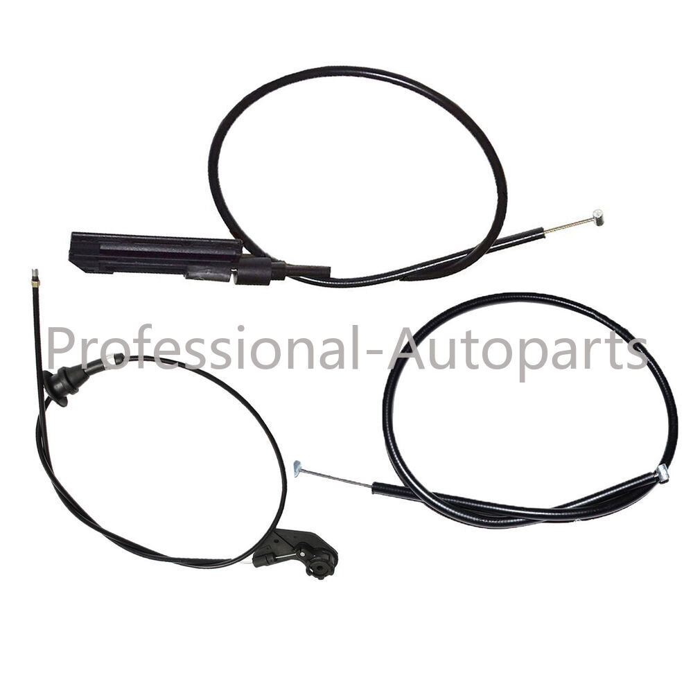 Set of 3PCS Engine Hood Release Wire Cable Fit for BMW E39 525i 530i