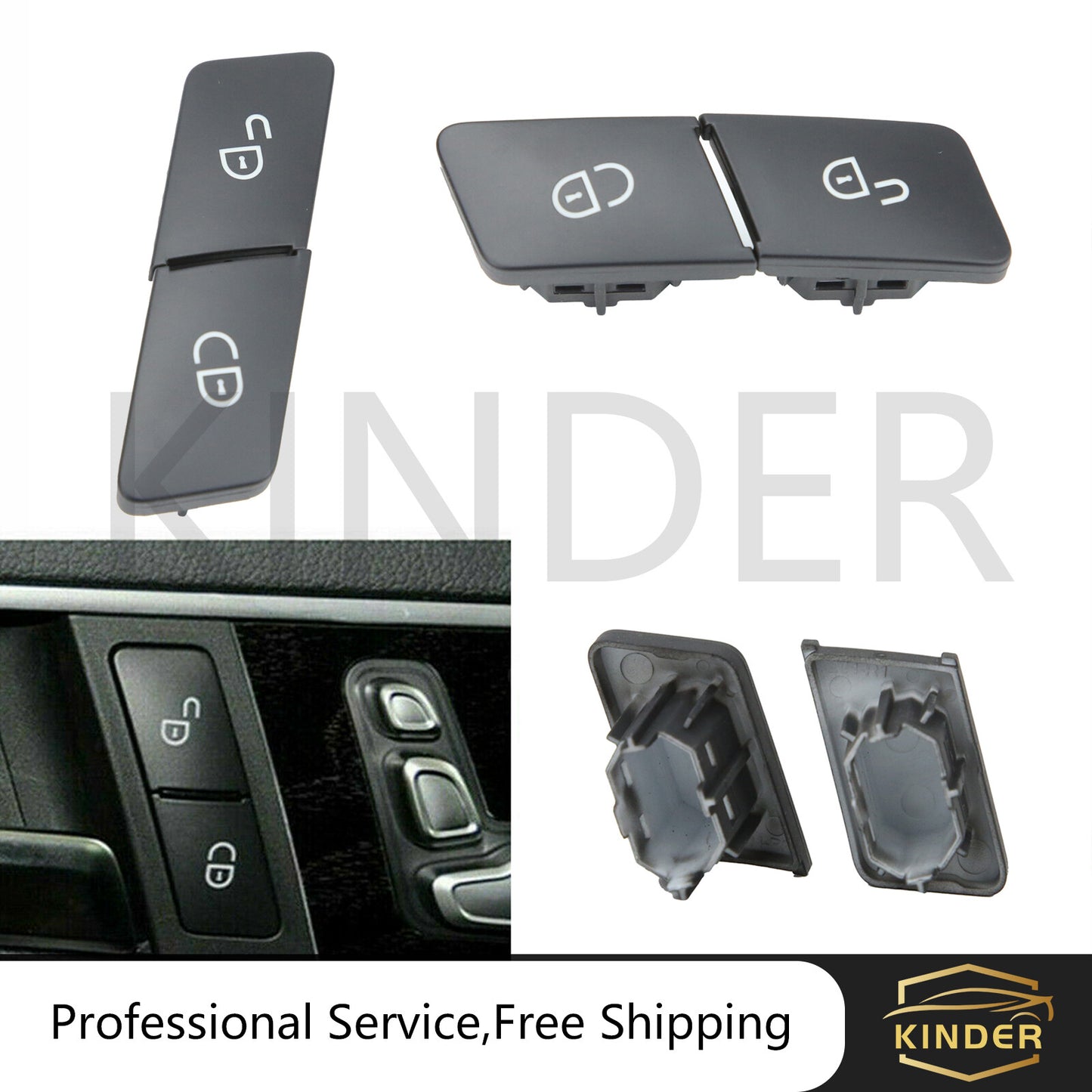 Door Lock Switch Button Front Right Passenger Side For 2008-2018 for Benz W204 W212