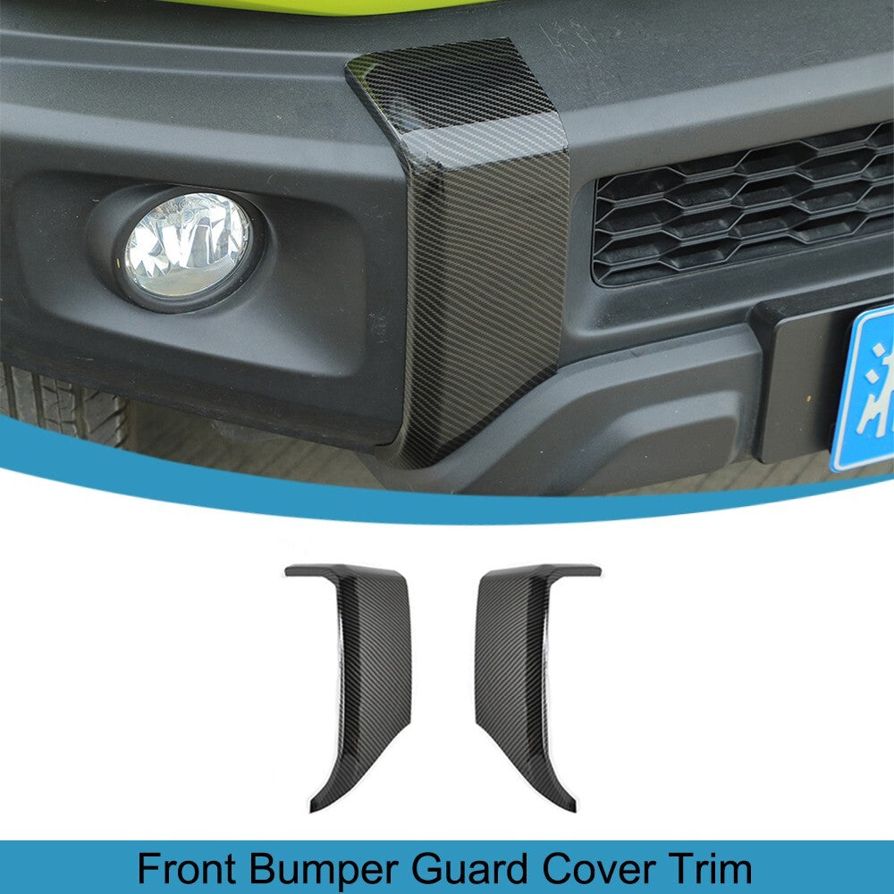 Carbon Fiber Front Bumper Decor Cover Trim for Suzuki for Jimny 2019-2023 JB64 JB74