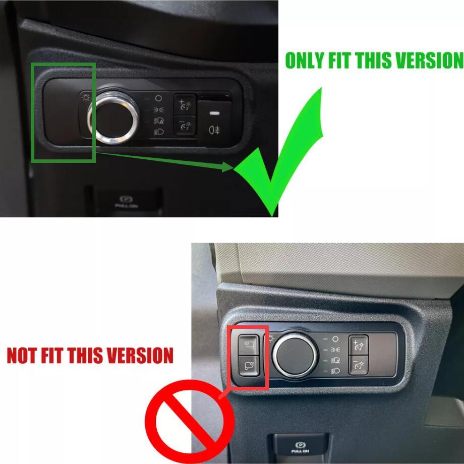 For 2021-2024 Bronco ABS Carbon Interior Headlight Switch Button Cover Trim v