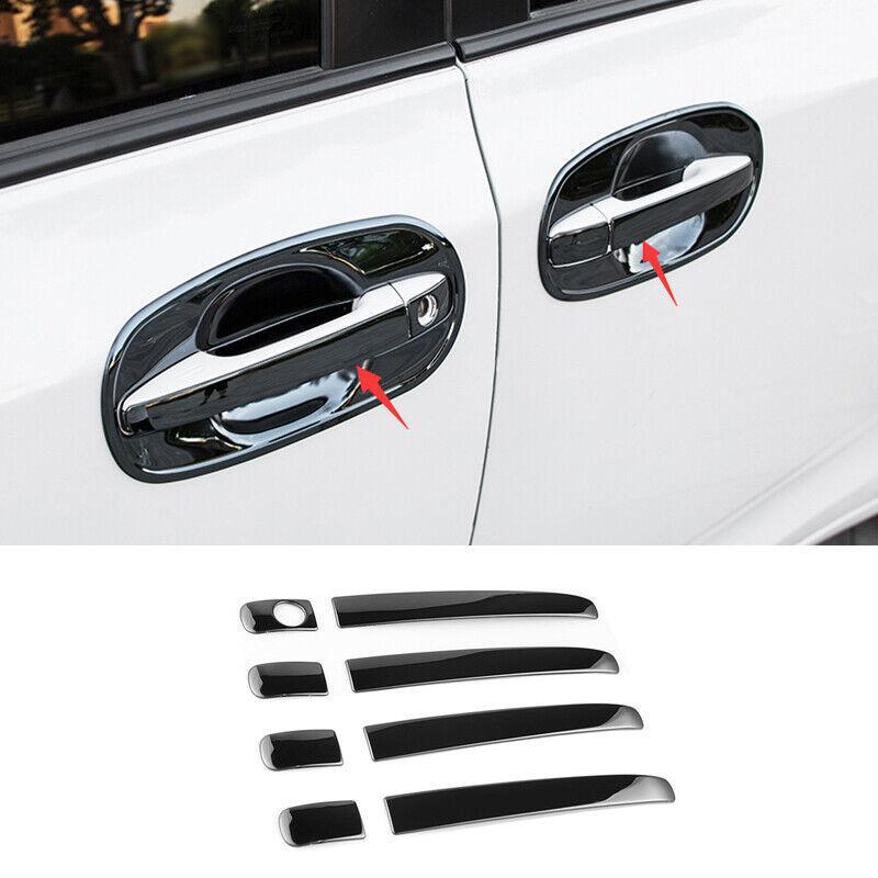 Black Titanium Exterior Side Door Handle Cover Trim for Toyota for Sienna 2011-2020