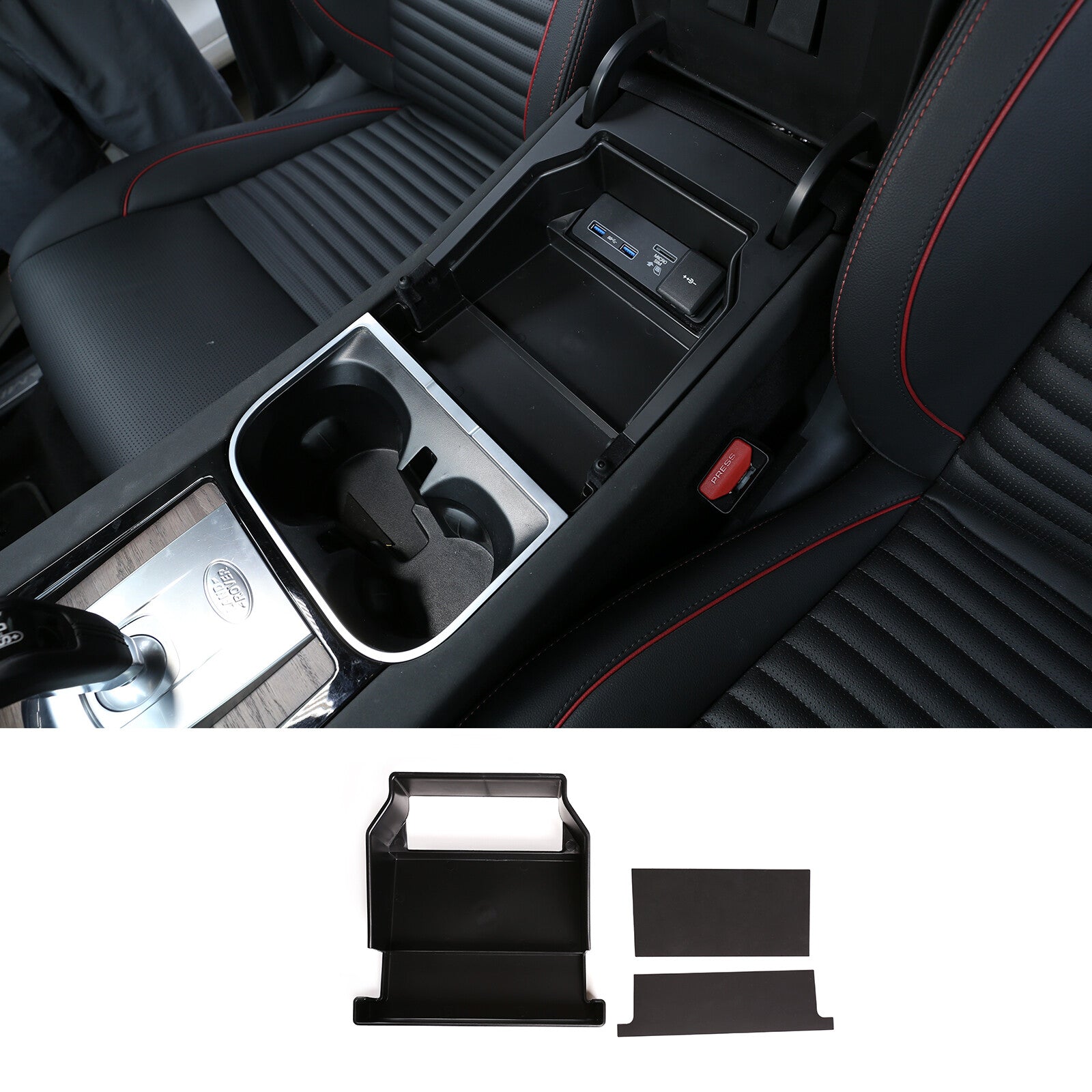 Carbon Fiber ABS Interior Center Vent Trim Cover for Tundra 2022 - 23- v