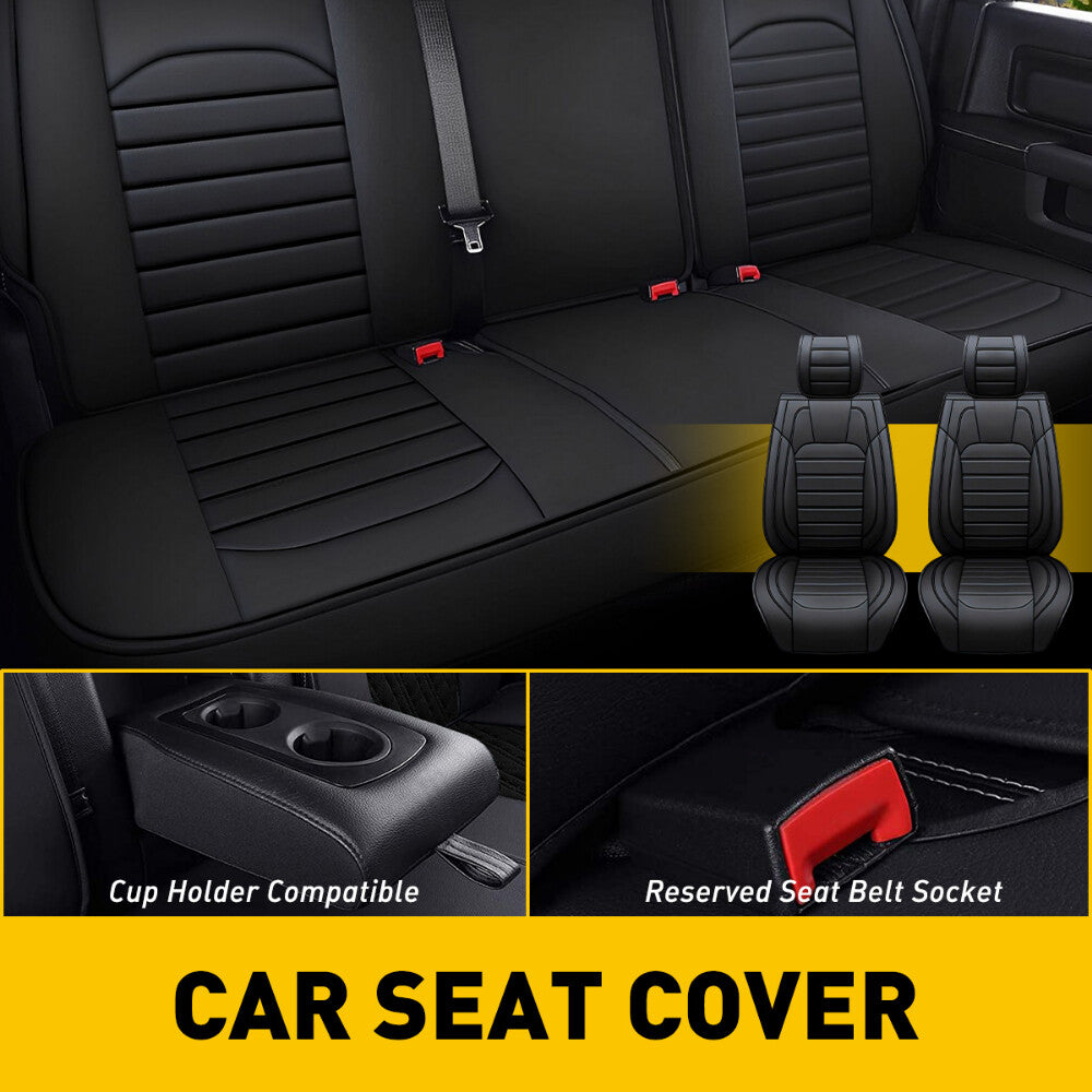 Full leather car for seat covers, front and rear, suitable for Toyota Tundra Crew Cab 2008, 2 sets. Q