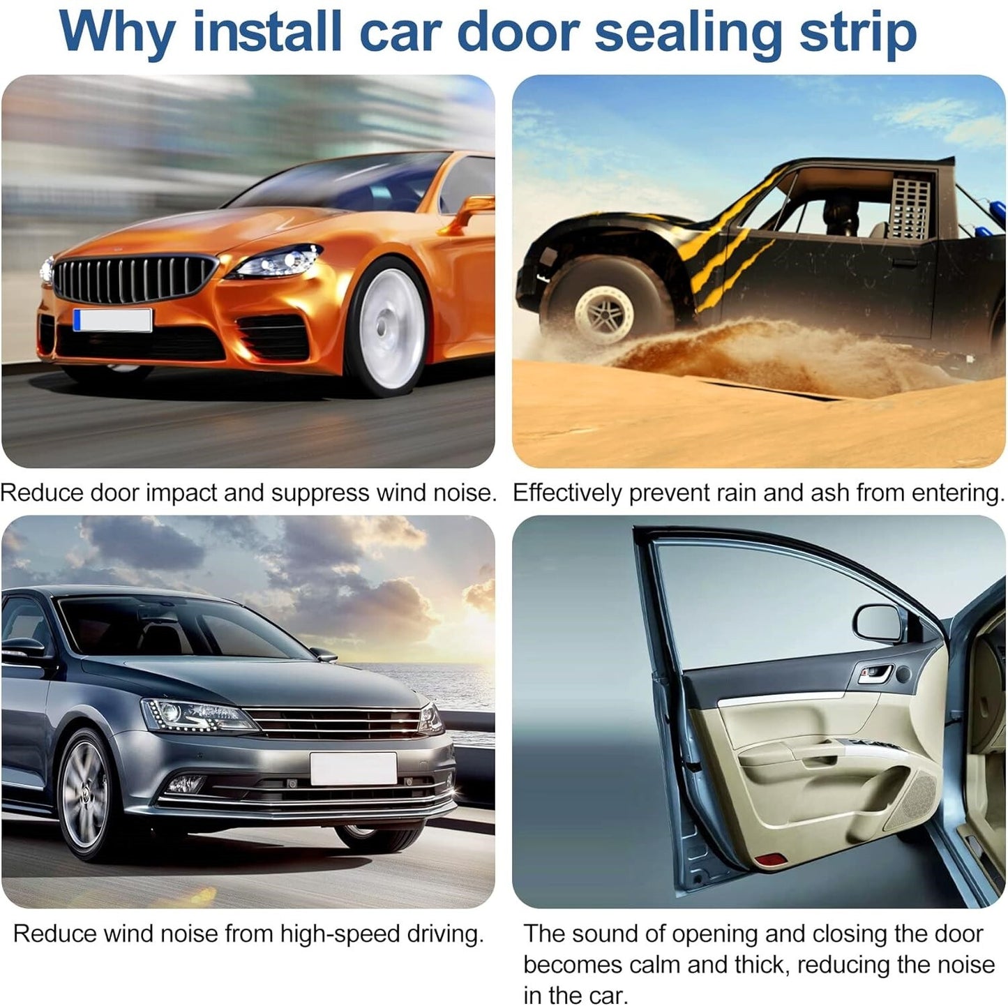 18.7Ft Rubber Car Door Edge Seal Strip with Side Bulb fit Camper RV Boat Truck