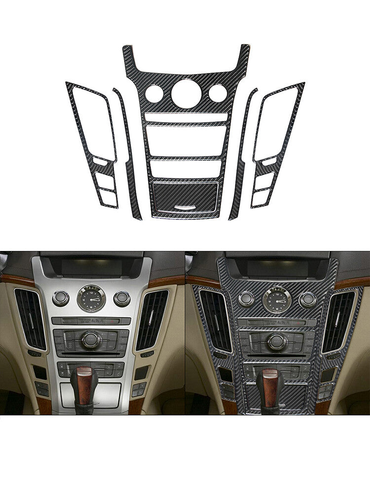 Red Carbon Fiber Interior for Audio Console Cover Trim for Mazda CX-9 2016-2022 v