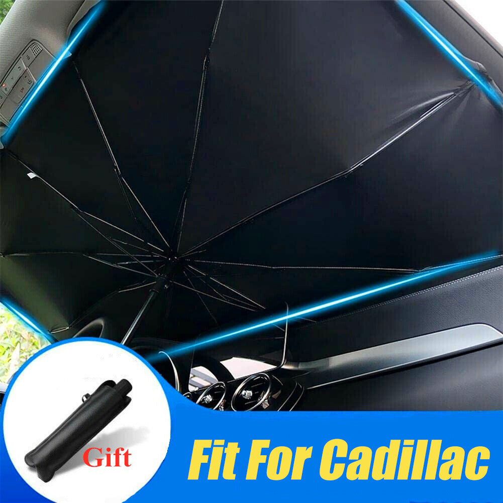 for Cadillac Accessories Car Windshield Umbrella Sun Shade Foldable Cover Shield