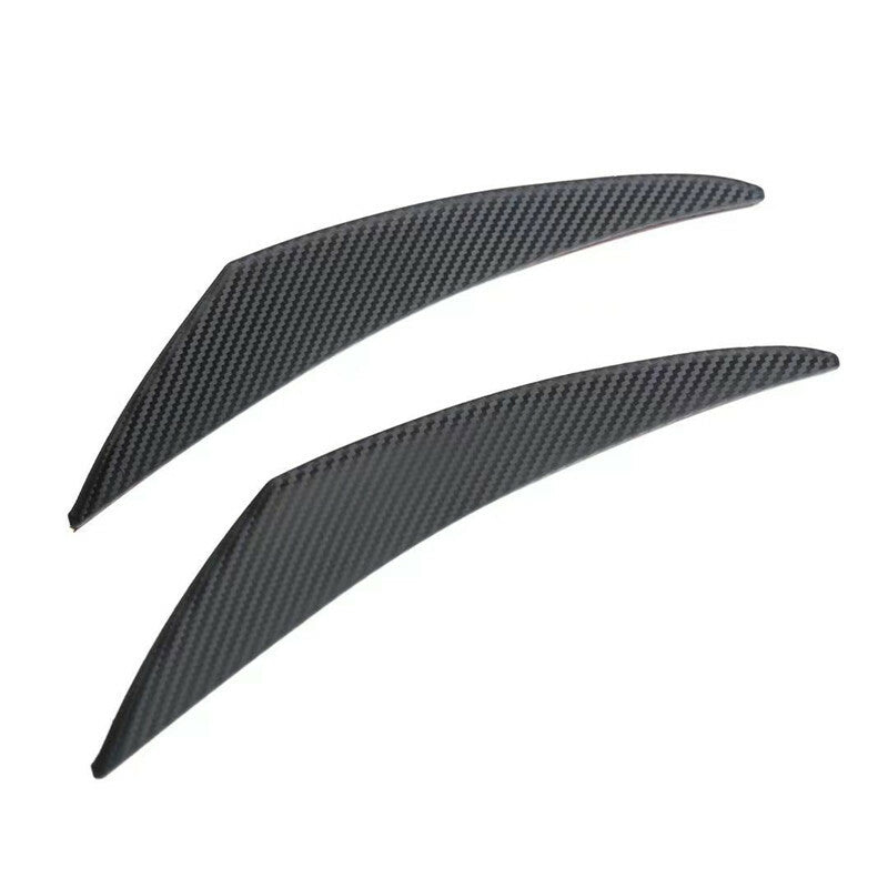 4x Car Bumper Carbon Fiber Style Fins Lip Kit Canards Splitters Anti-scratch Pad