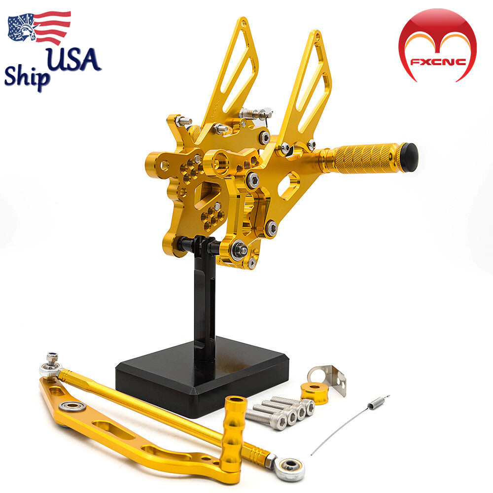 Suitable for Yamaha YZF R6 R6S 2006-2016 CNC geared footstools with GP pedals.