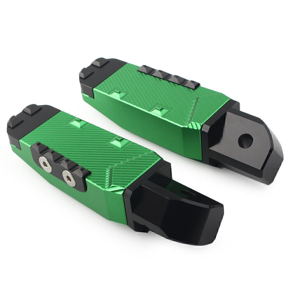 Rear Passenger Footrests Foot Pegs Pedal Pads Fit for Yamaha YZF R1 R6 R1M R1S Green