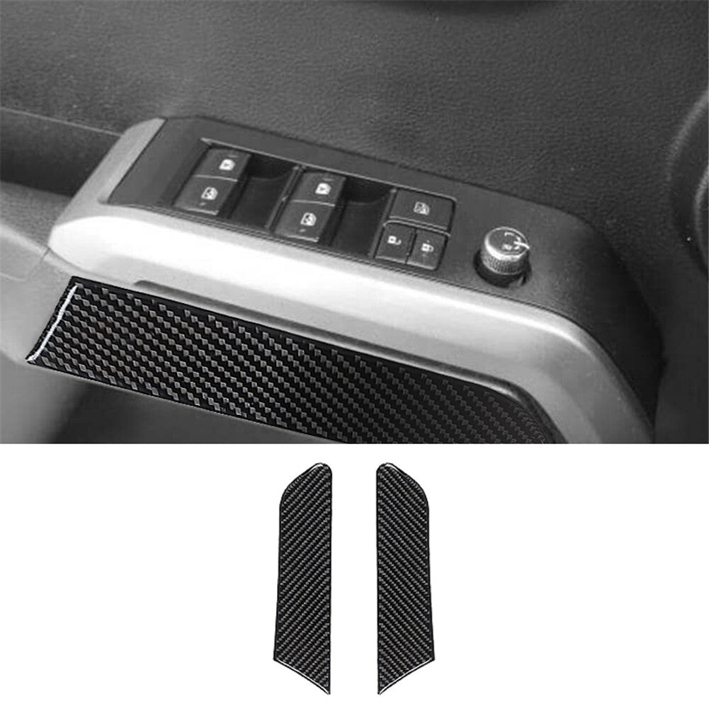 5Pcs Carbon Fiber Rear Central Console Trim Panel For Explorer 2011-2014 v