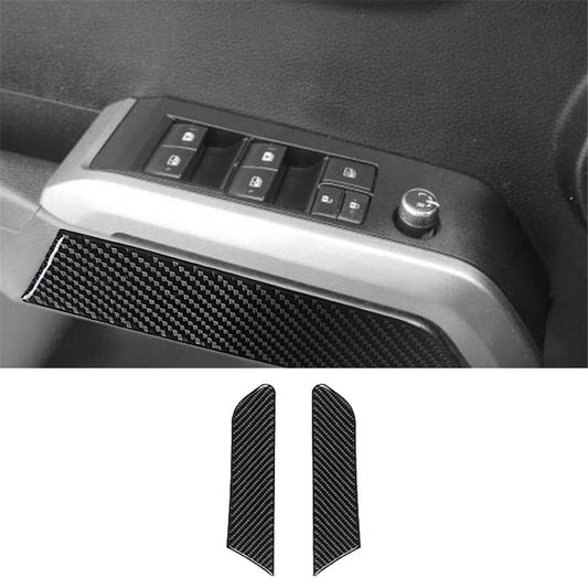 5Pcs Carbon Fiber Rear Central Console Trim Panel For Explorer 2011-2014 v