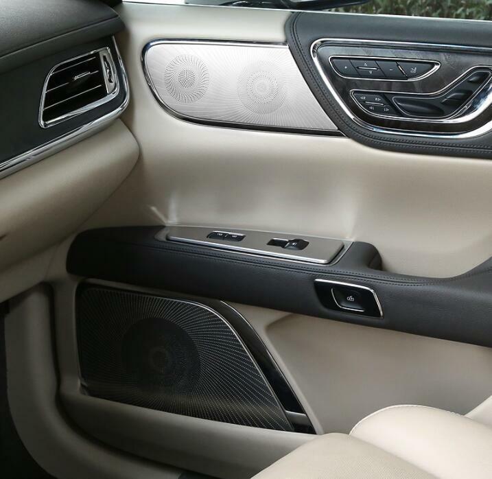 Chrome Steel Inner Door Speaker Ring Cover Trim 8PCS Fit for Lincoln