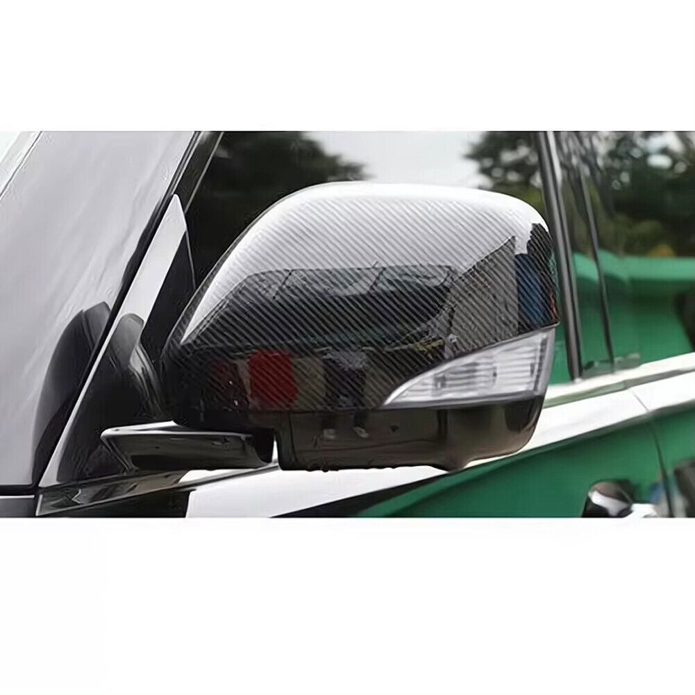 for Nissan Armada Patrol 2017-24 2P Carbon Fiber Rearview Mirror Cover Cap Trim