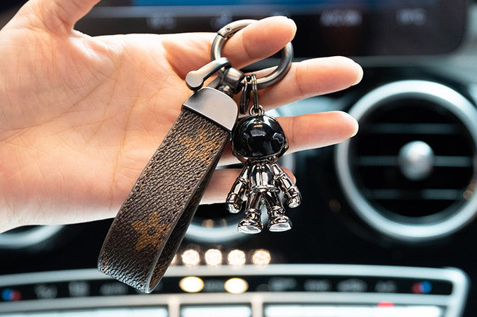 Universal Car Key Metal Ring Astronaut Chain 3D Keyfob Cute for Mini Keyring