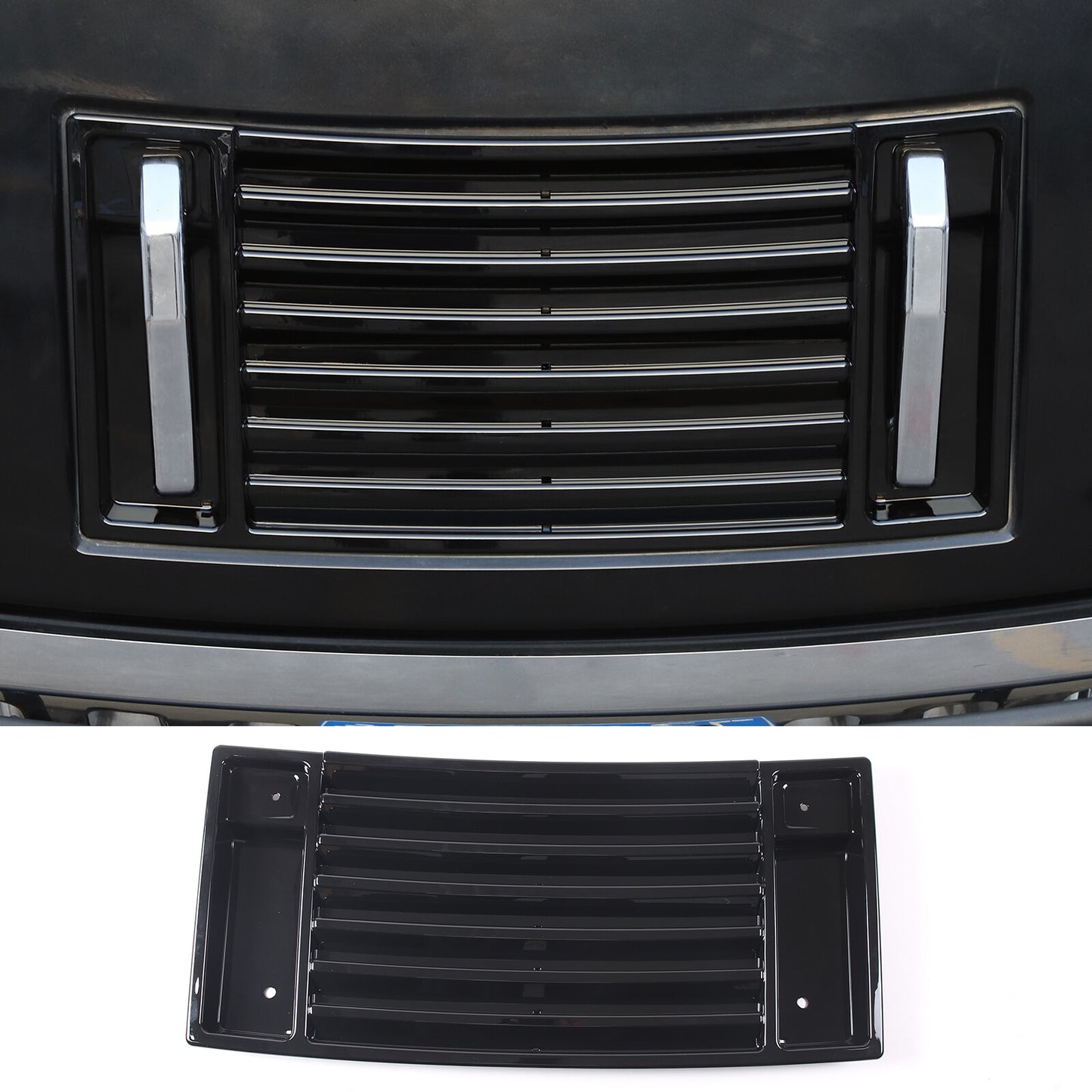 ABS Dark Blue Center Center Gear Shift Knife Cover Trim for Tacoma 16-20- v