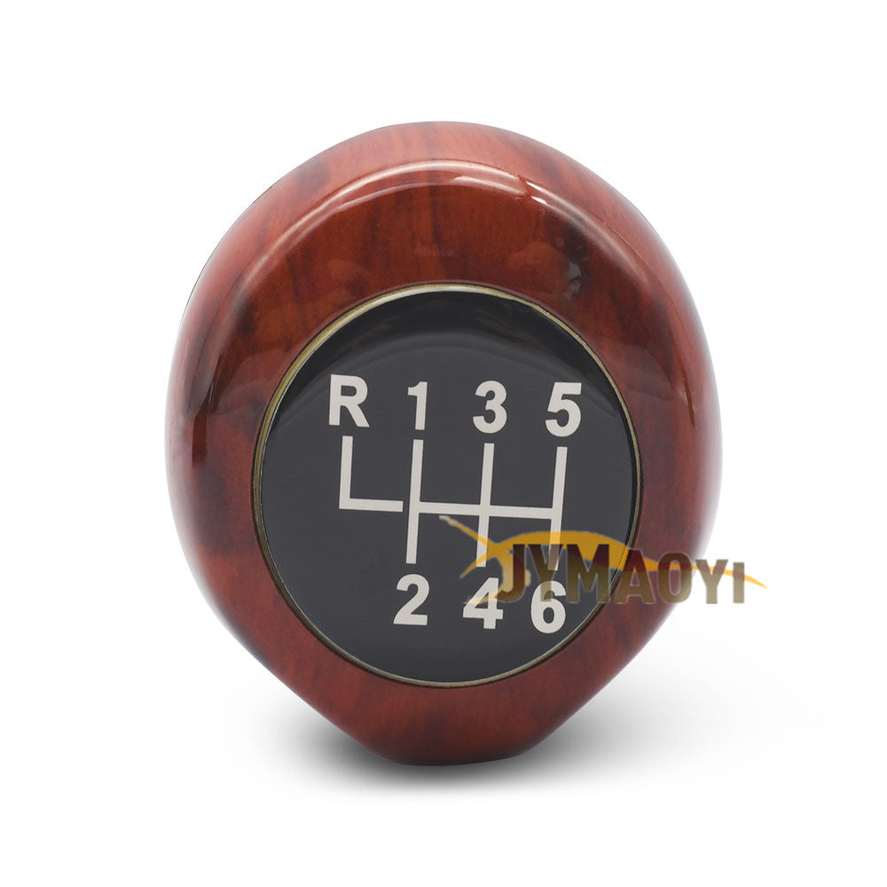 6 Speed Burl Wood Grain Manual Gear Shift Knob for BMW 1 Series E81 E82 E87 F20 Q