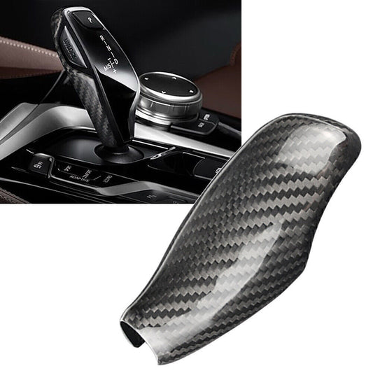 Black Carbon Fiber Gear Shift Knob Cover Sticker Fit for BMW 5 6 7 Series X3 X4 GT