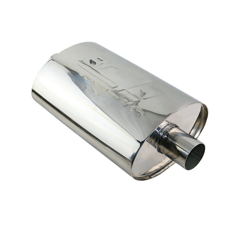2 Exhaust Resonator Spiral Exhaust Muffler Tip Stainless steel Universal Fit