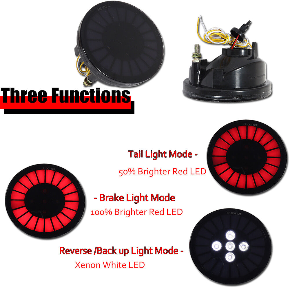Smoked LED Tail Light for 2002-09 for GMC Envoy/Envoy XL & 06-09 for Pontiac Solstice- v