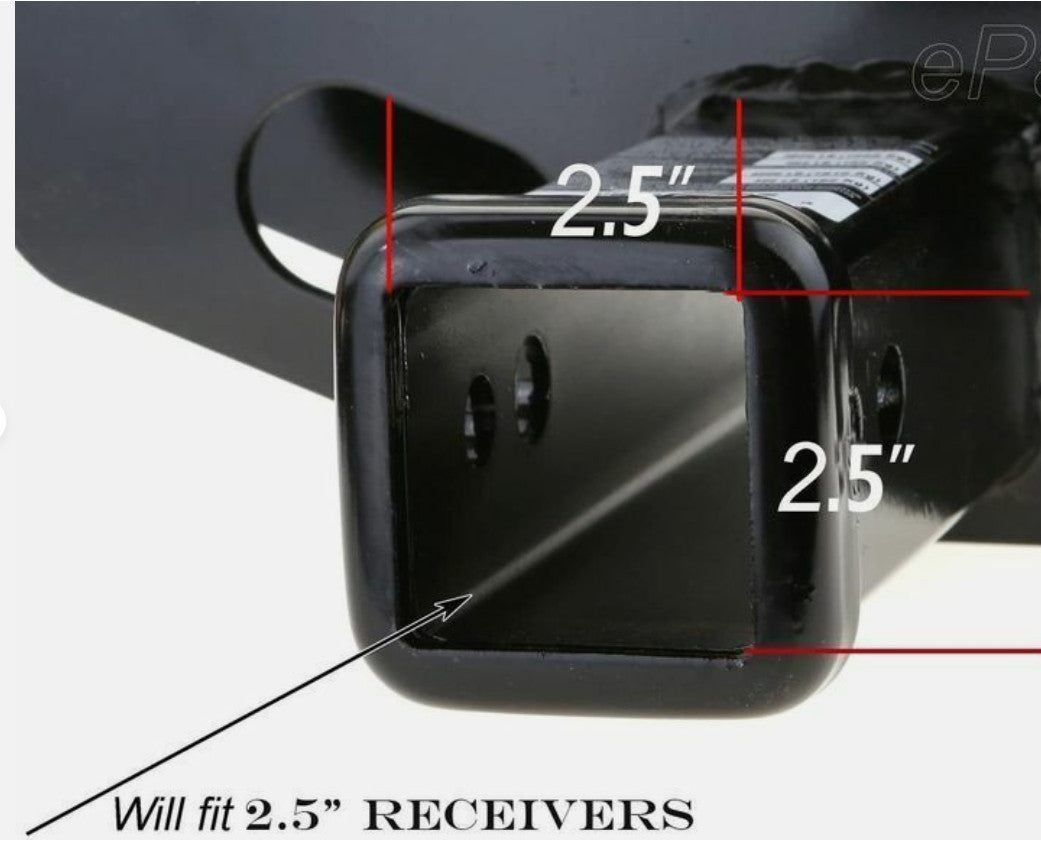 Car mount plug cap trailer tow receiver 2.5 inch American flag all black for Chevrolet