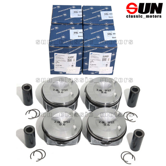 Four extra-large +0.5mm piston rings, 83mm x 23mm, suitable for GTI, for Audi A4, A5, A6, Q5 2.0 TFSI.