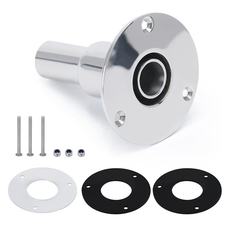 24mm stainless steel straight-through hull exhaust socket hardware suitable for boats and yachts - n