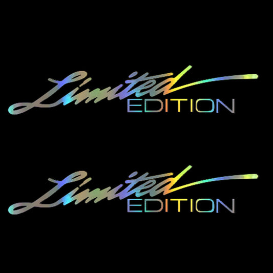 2x Car Body Decorative DIY Sticker LIMITED EDITION Vinyl Wrap Decal Laser Color