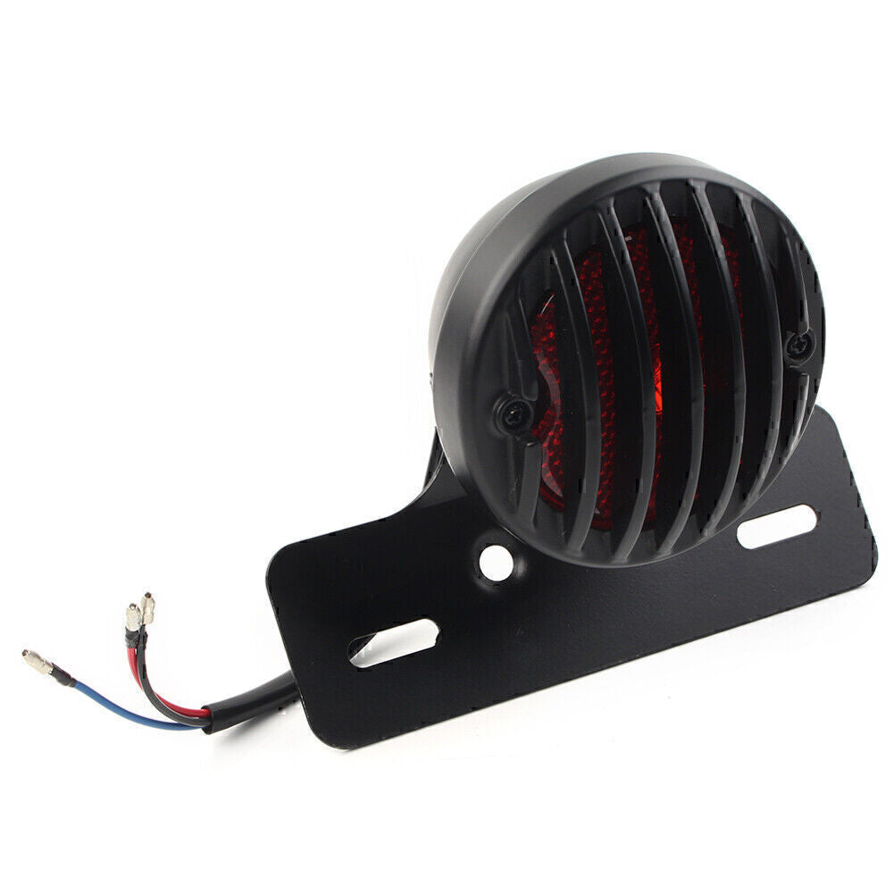 Universal Motorcycle Side Mount Tail Light License Plate Bracket For Cafe Racer Q
