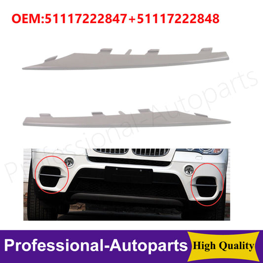 1Pair Front Bumper Lateral Grille Trim Molding for BMW X5 E70 11-2014
