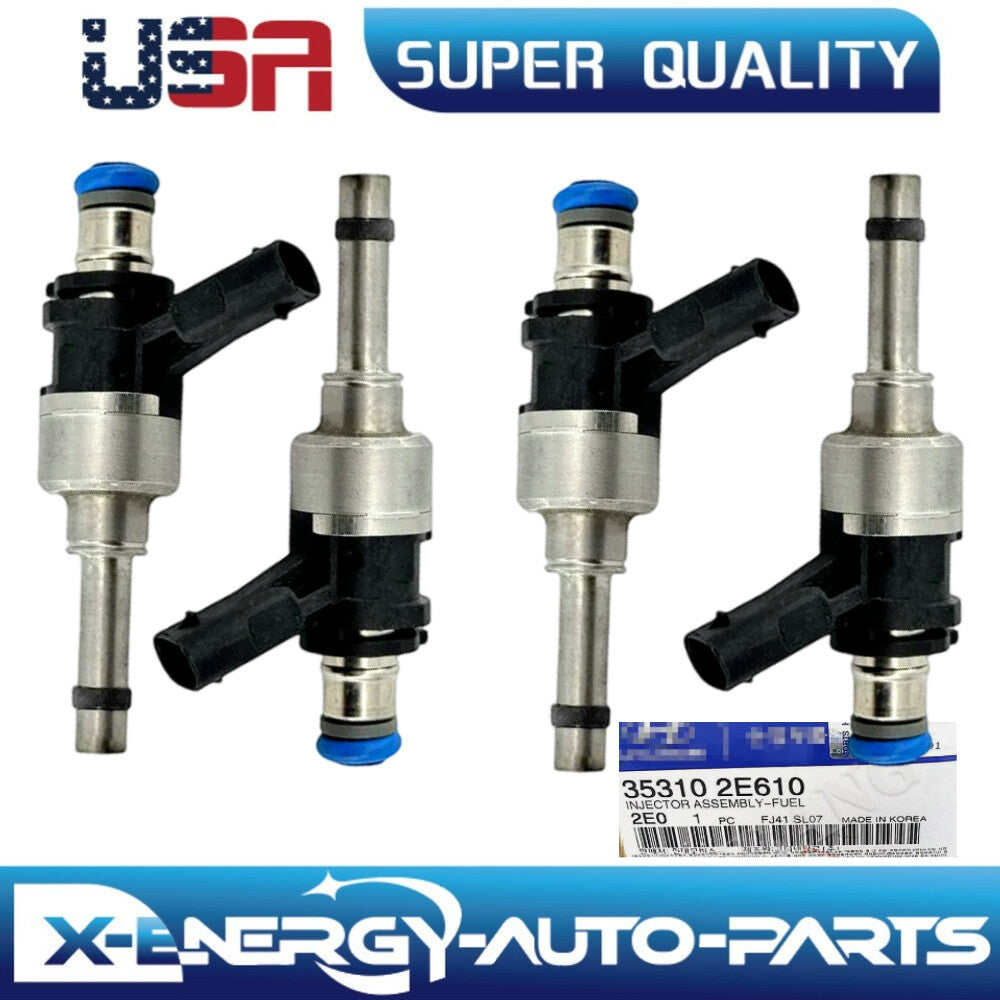 4X Fuel Injector for Hyundai Sonata for Kia Optima 2.0L Hybrid EX 353102E610
