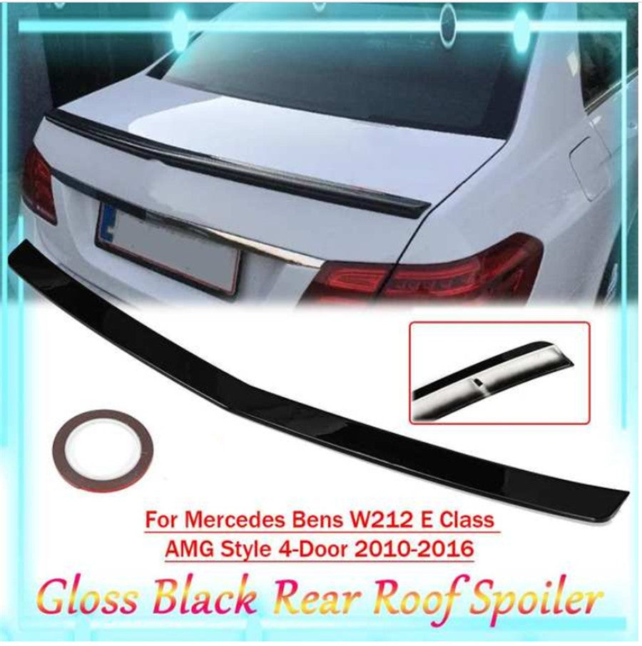 Rear Trunk Spoiler Lip Gloss Black for Mercedes for Benz W212 E-Class AMG 2010-2016 Q