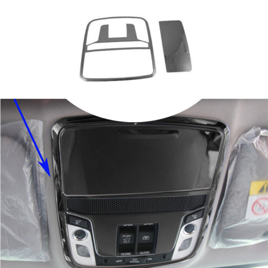 Black Titanium Front Reading Lamp Frame Cover Trim For Auto for Honda CRV CR-V 17-21