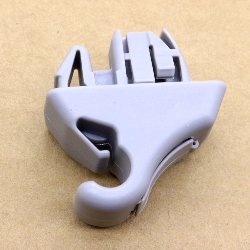 Driver or passenger side sun visor clip for Mitsubishi Pajero Montero 01-06 Grey