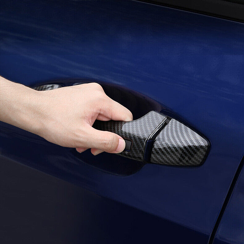for Kia K5 2021-2023 Carbon Fiber Exterior Side Door Handle Molding Cover Trim