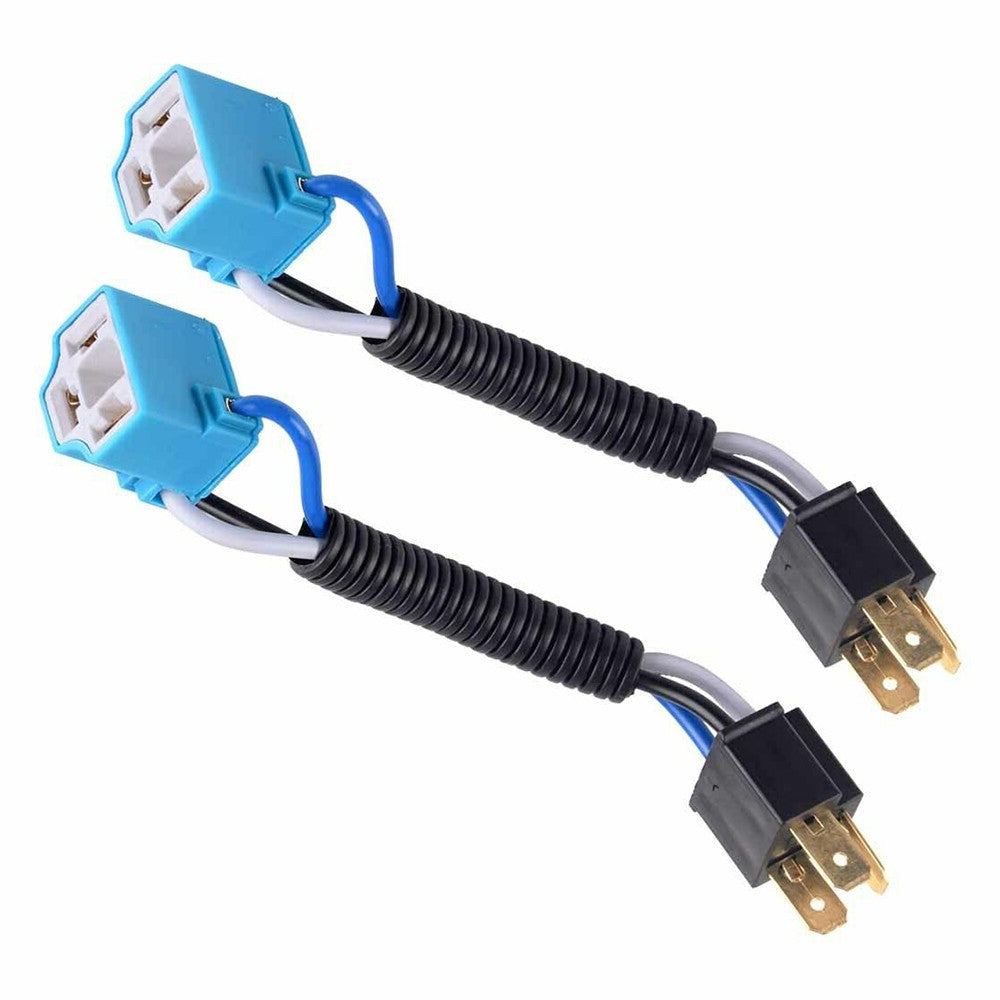 2x Front 9003 H4 Headlight Bulb Harness Connector Plug Extension Wire Pigtail Q
