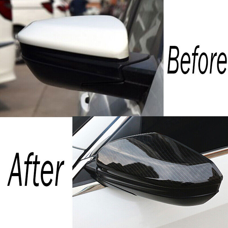Carbon Fiber Style Door Side Mirror Cover for Honda for Civic 16-21 Sedan Hatchback