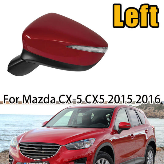 for Mazda CX-5 CX5 2015-2016 Left Red Power Heated Turn Signal Lamp Mirror