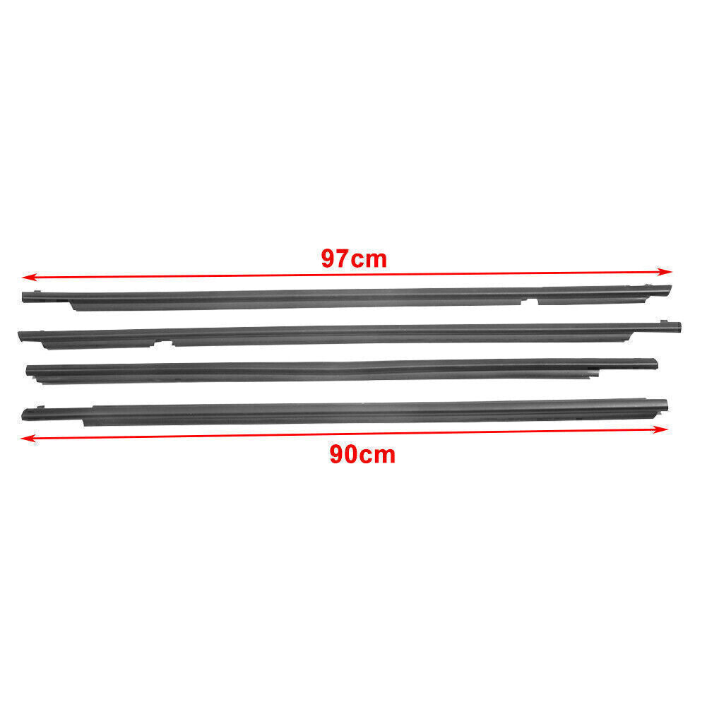 Black Door Auto Window Trim Moulding Belt Weatherstrip Fit for Toyota RAV4 2009-12
