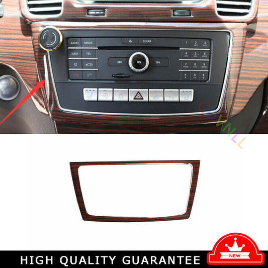Brown Wood Grain Console Volume Switch Button Panel Trim for Benz GLE GLS 16-19
