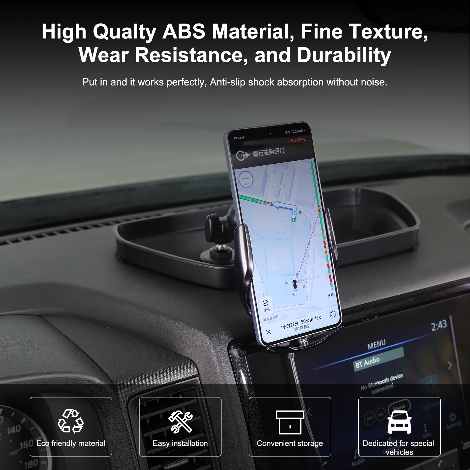 ABS Carbon Fiber Center Gear Panel Trim Cover for Range Rover Sport 2023 - 2024- v