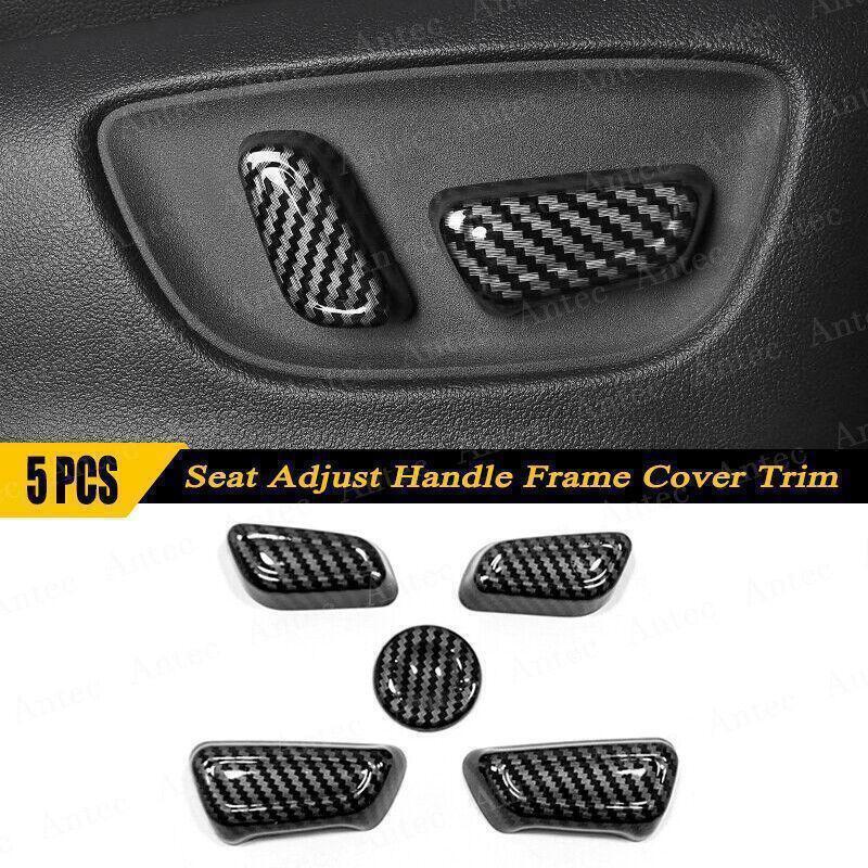 Carbon Fiber Look for Seat Adjust Button Decor Cover Trim for Toyota for Sienna 21-2024